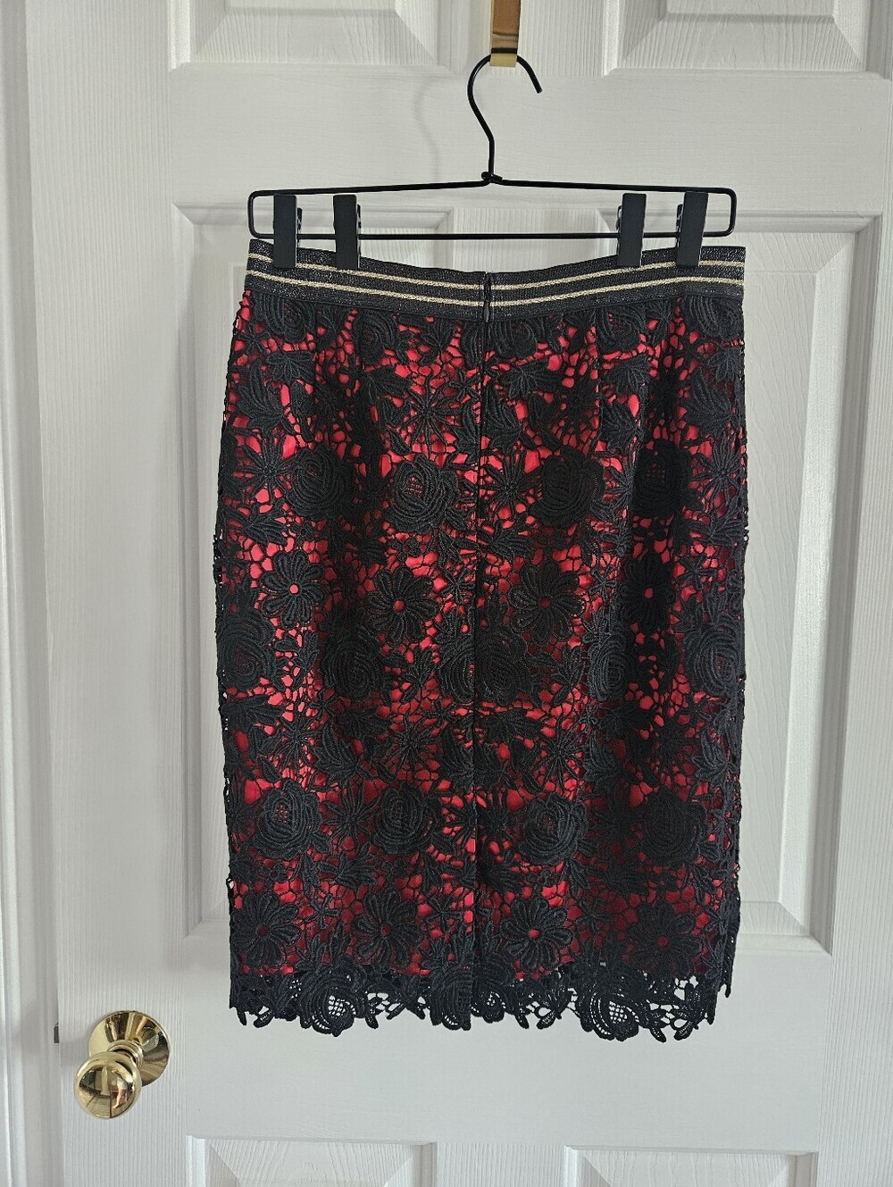 NWOT RSVP By Talbots Petite Crochet Lace Sheath Midi Pencil Skirt - Picture 7 of 11